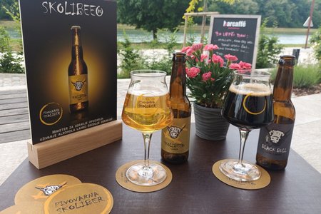 Skolibeer and Black Bull in a glass